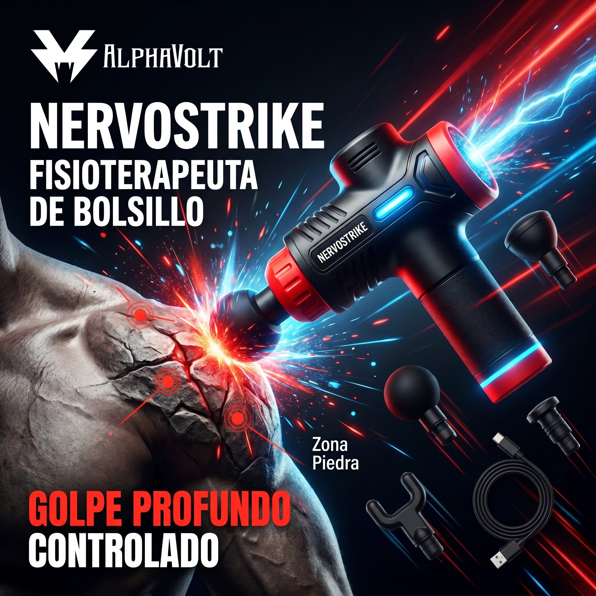 Pistola de Masaje NervoStrike