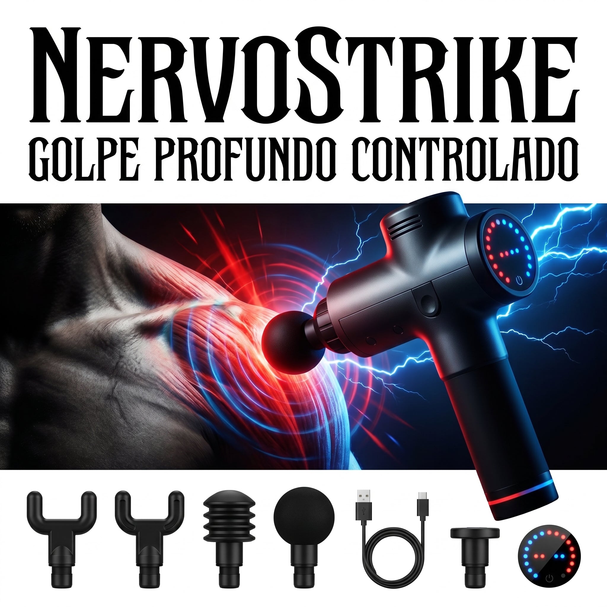 Pistola de Masaje NervoStrike