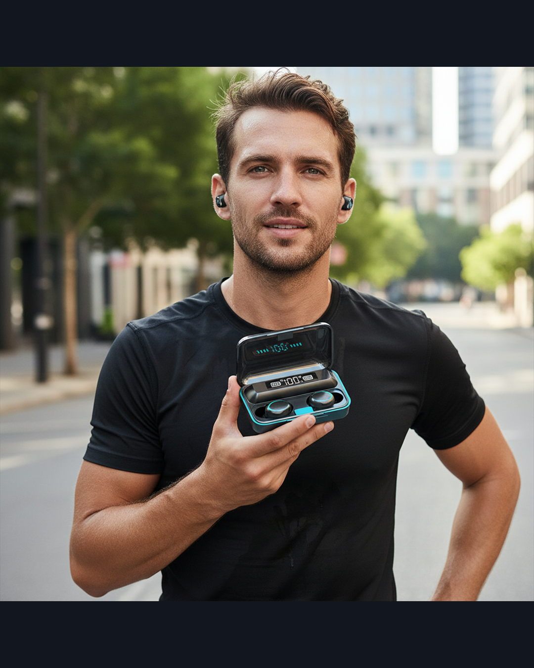 Auriculares Inalambricos Deportivo Control Tactil con Pantalla LED