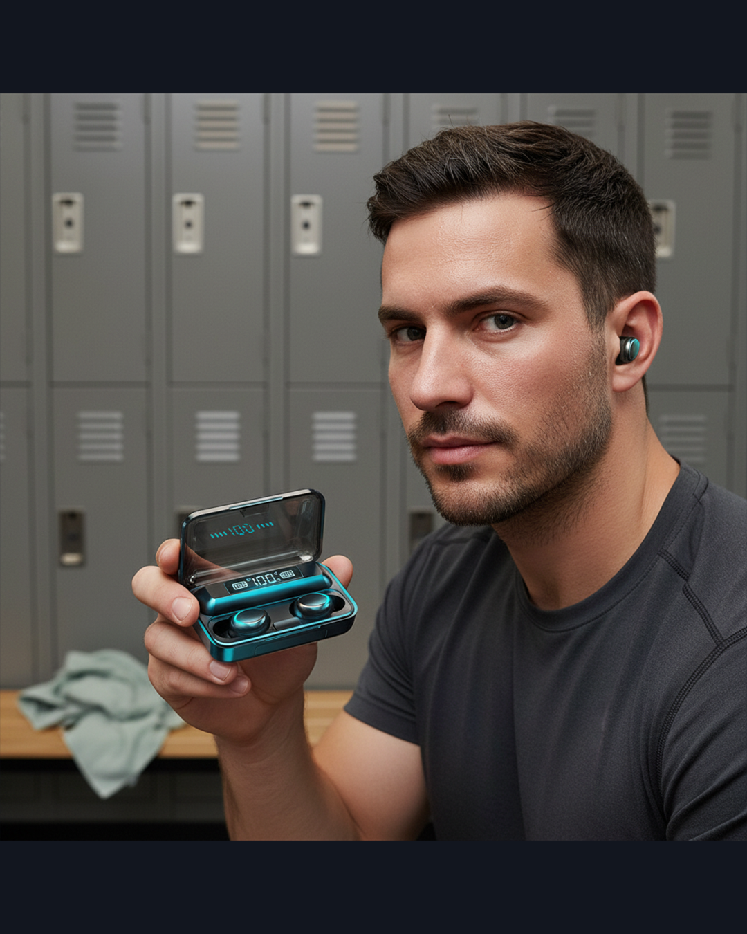 Auriculares Inalambricos Deportivo Control Tactil con Pantalla LED